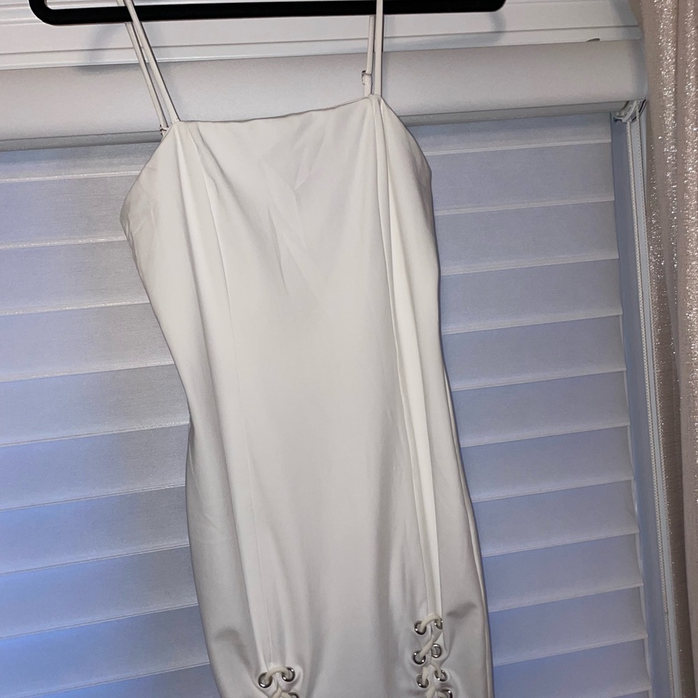 White mini dress